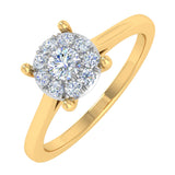 1/5 Carat Prong Set Diamond Engagement Ring in Gold