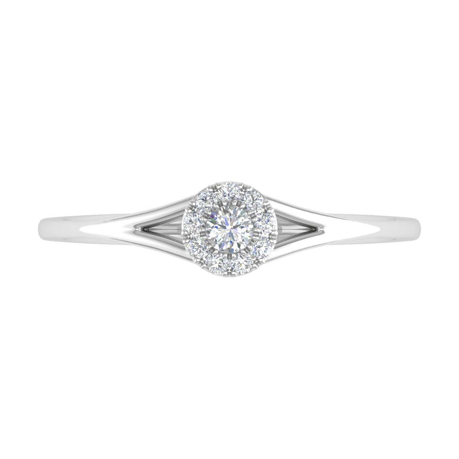 0.09 Carat Prong Set Diamond Engagement Ring in Gold - IGI Certified