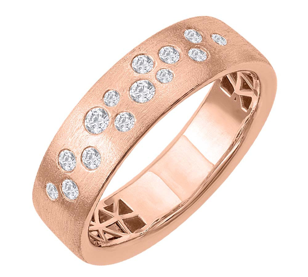 1/4 Carat Diamond Unisex Wedding Band Ring in Gold