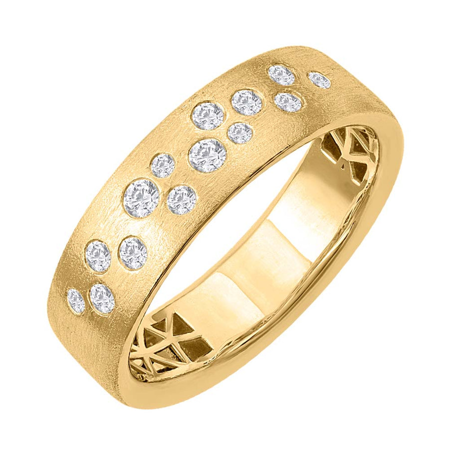 1/4 Carat Diamond Unisex Wedding Band Ring in Gold