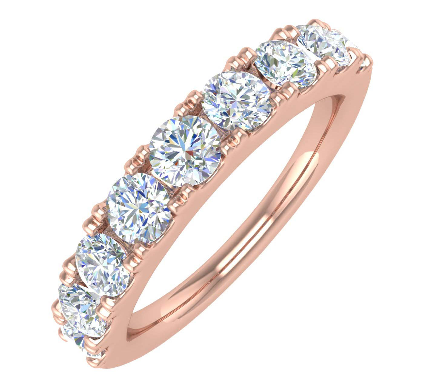 1 Carat Diamond Wedding Band Ring in Gold