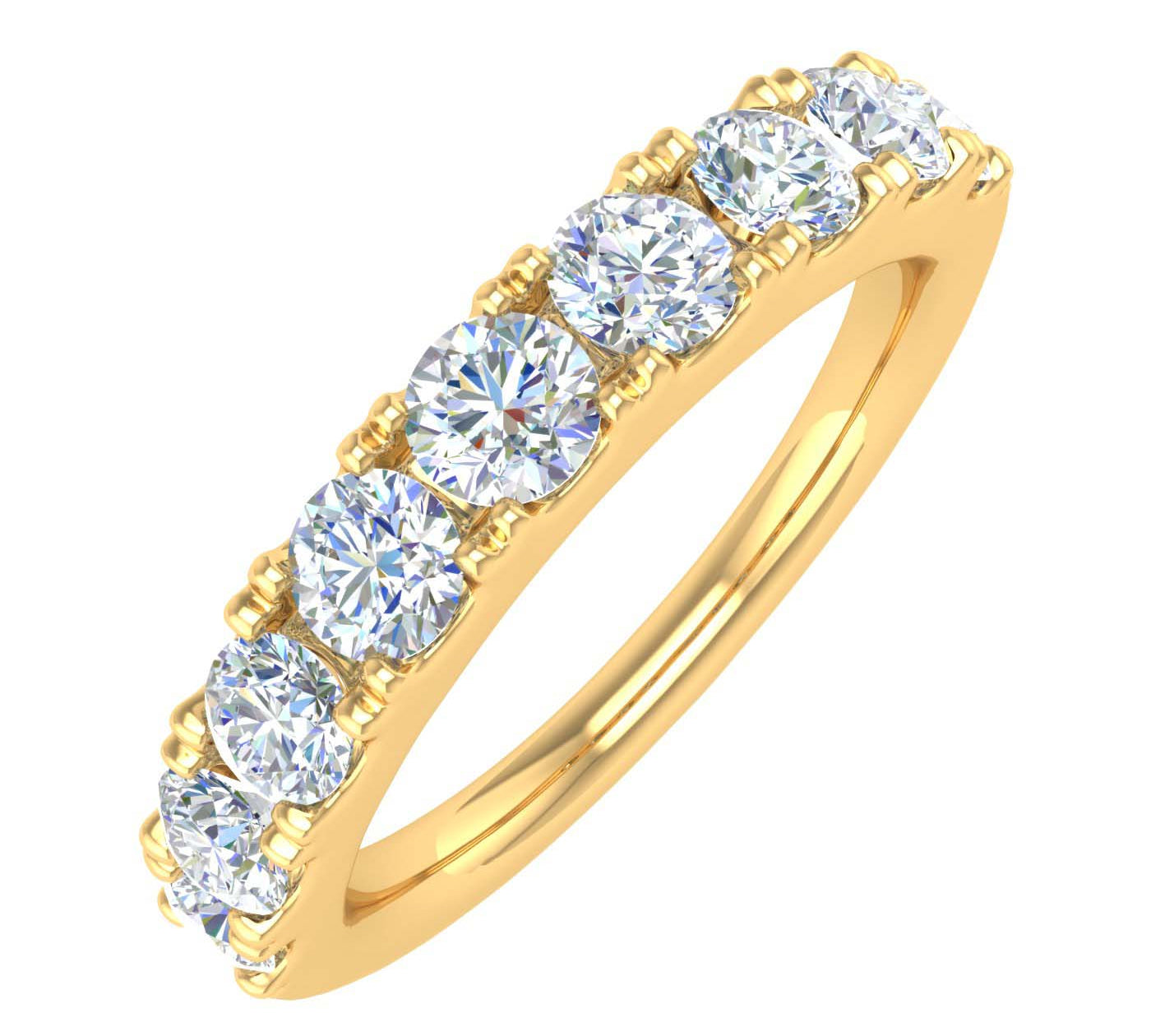 1 Carat Diamond Wedding Band Ring in Gold