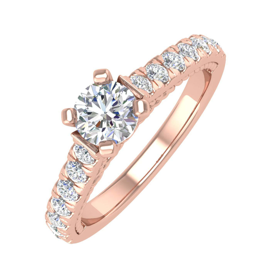 1 Carat Diamond Engagement Ring in Gold