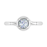 1/2 Carat 4-Prong Set Diamond Solitaire Engagement Ring in Gold