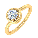1/2 Carat 4-Prong Set Diamond Solitaire Engagement Ring in Gold