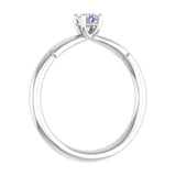 1/4 Carat 4-Prong Set Diamond Solitaire Engagement Ring Band in Gold - IGI Certified