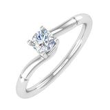 1/4 Carat 4-Prong Set Diamond Solitaire Engagement Ring Band in Gold - IGI Certified
