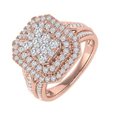 1 Carat Cushion Cut Diamond Engagement Ring in Gold - IGI Certified
