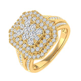 1 Carat Cushion Cut Diamond Engagement Ring in Gold - IGI Certified