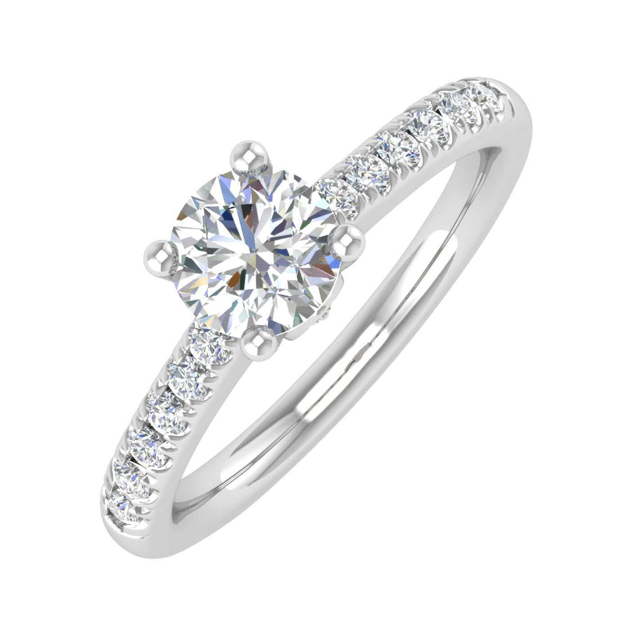 1/2 Carat Diamond Engagement Ring Band in Gold