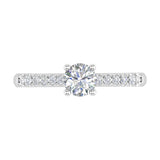 1/2 Carat Diamond Engagement Ring Band in Gold - IGI Certified