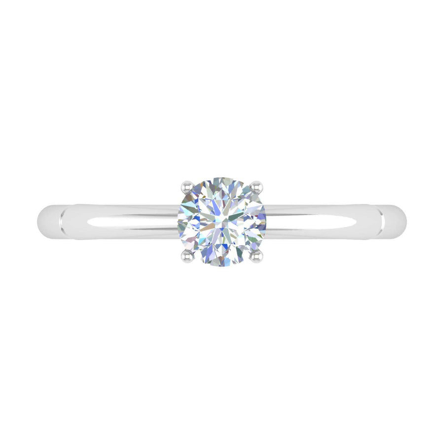 1/2 Carat 4-Prong Set Diamond Solitaire Engagement Ring in Gold