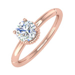 1/2 Carat 4-Prong Set Diamond Solitaire Engagement Ring in Gold - Preview 9