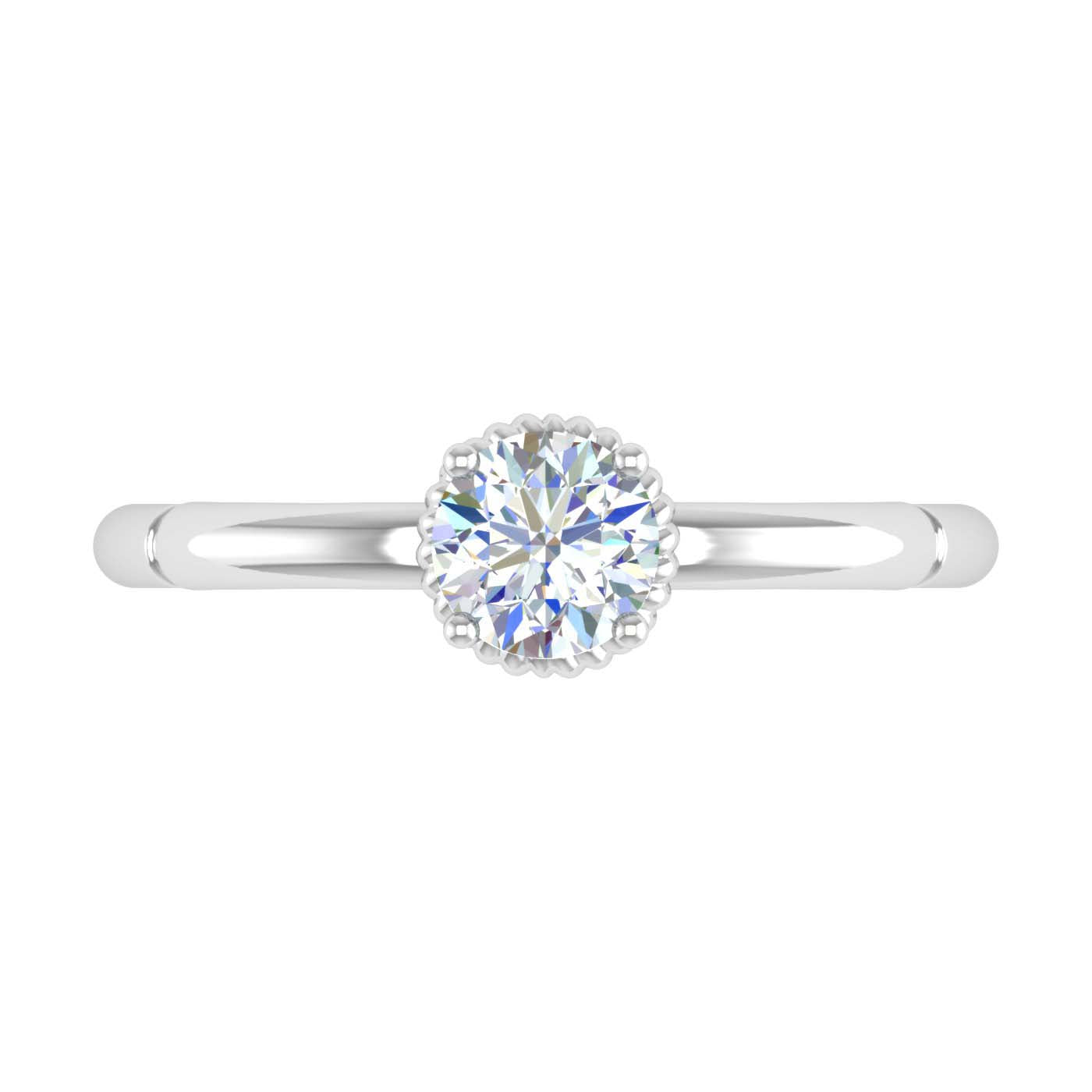 1/2 Carat 4-Prong Set Diamond Solitaire Engagement Ring in Gold - Preview 7