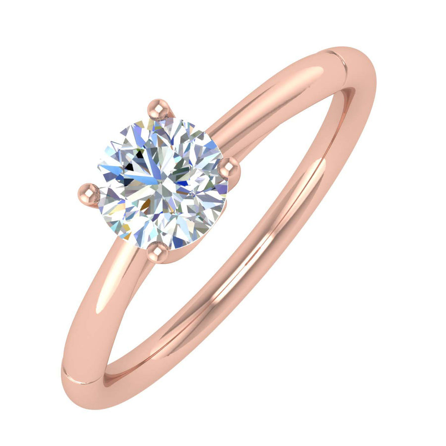 0.51 Carat Diamond Solitaire Engagement Ring in Gold