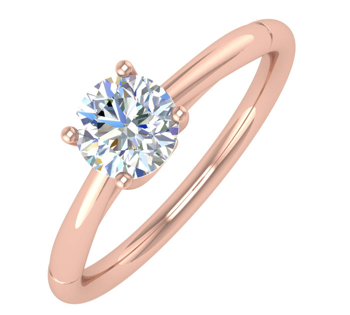 0.51 Carat Diamond Solitaire Engagement Ring in Gold - IGI Certified