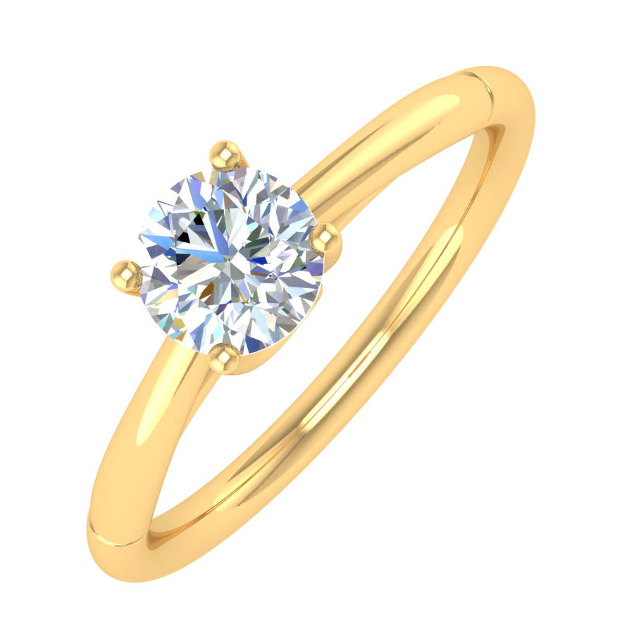 0.51 Carat Diamond Solitaire Engagement Ring in Gold - IGI Certified