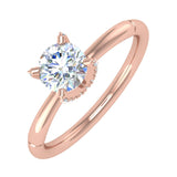 5/8 Carat 4-Prong Set Diamond Solitaire Engagement Ring in Gold