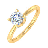 5/8 Carat 4-Prong Set Diamond Solitaire Engagement Ring in Gold