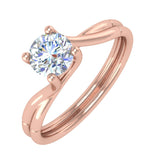 1/2 Carat 4-Prong Set Diamond Solitaire Engagement Ring in Gold