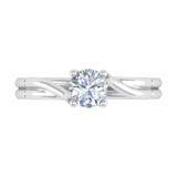 1/2 Carat 4-Prong Set Diamond Solitaire Engagement Ring in Gold
