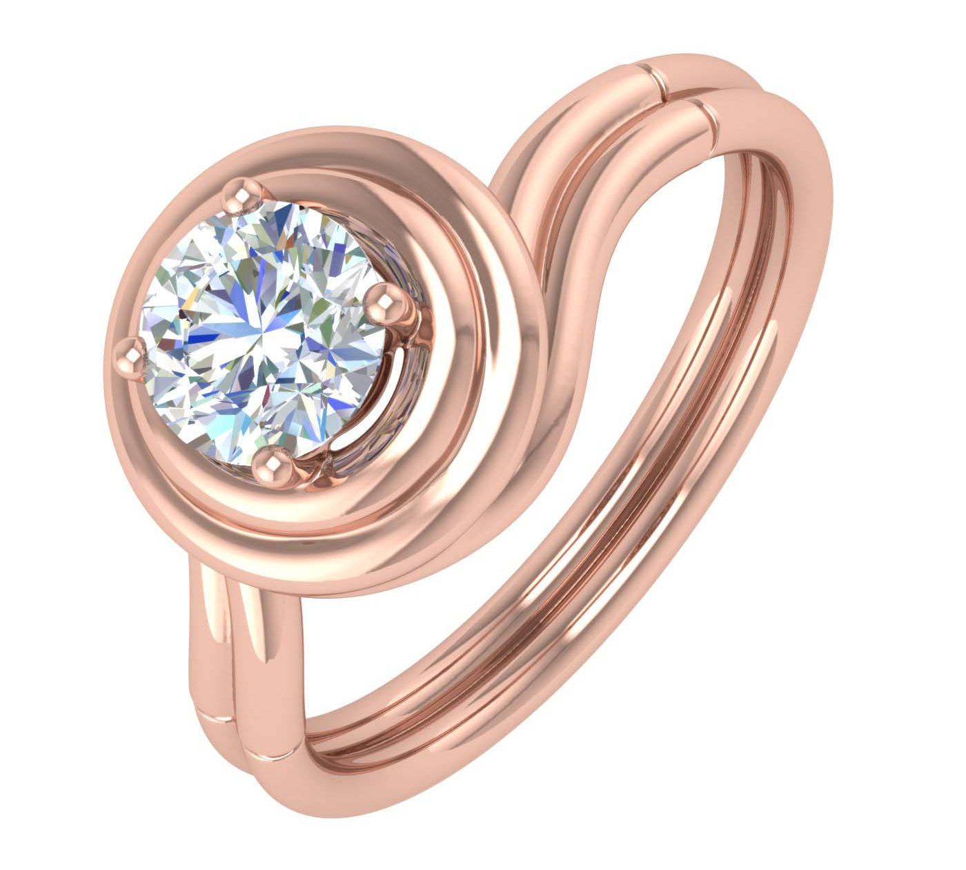 1/2 Carat 4-Prong Set Diamond Solitaire Engagement Ring in Gold