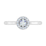 1/3 Carat Round Diamond Halo Ring in Gold
