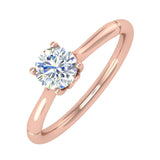 1/2 Carat 4-Prong Set Diamond Solitaire Engagement Ring in Gold