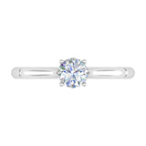 1/2 Carat 4-Prong Set Diamond Solitaire Engagement Ring in Gold