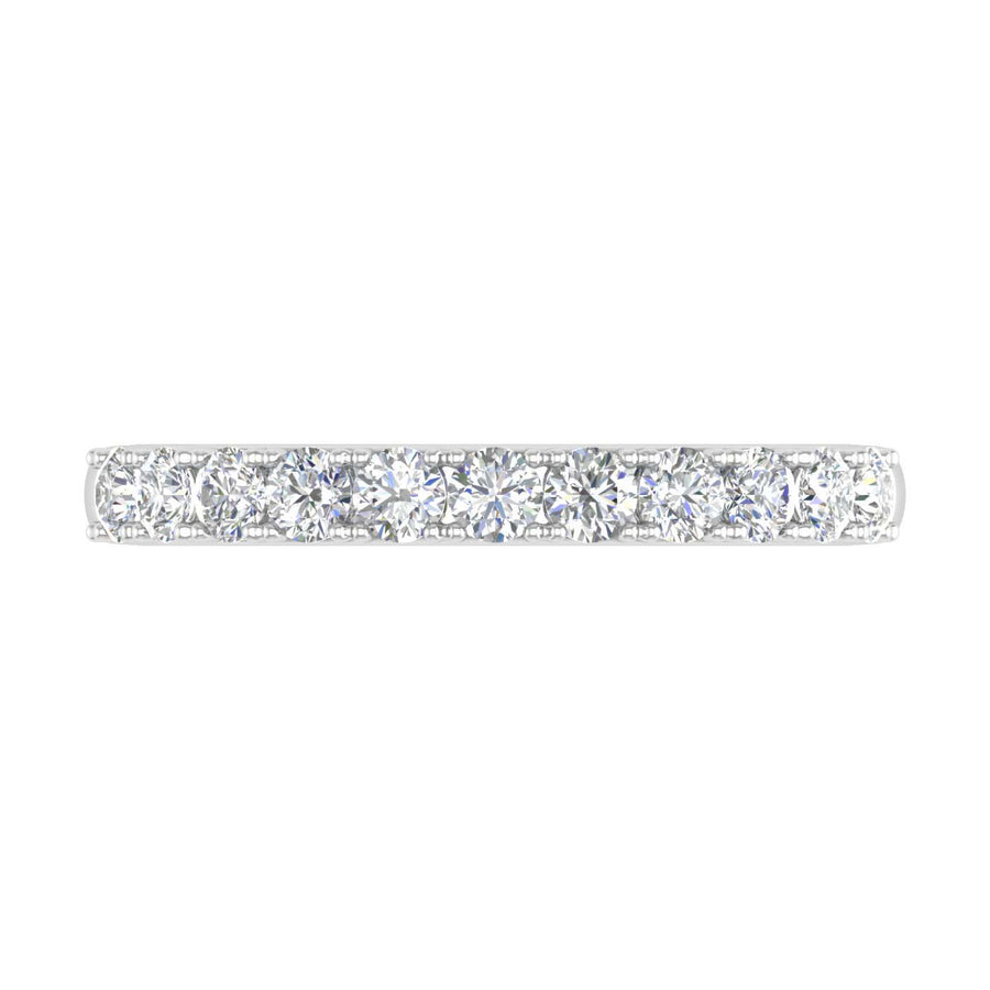 1/2 Carat Natural White Diamond Wedding Band Ring in Gold - IGI Certified