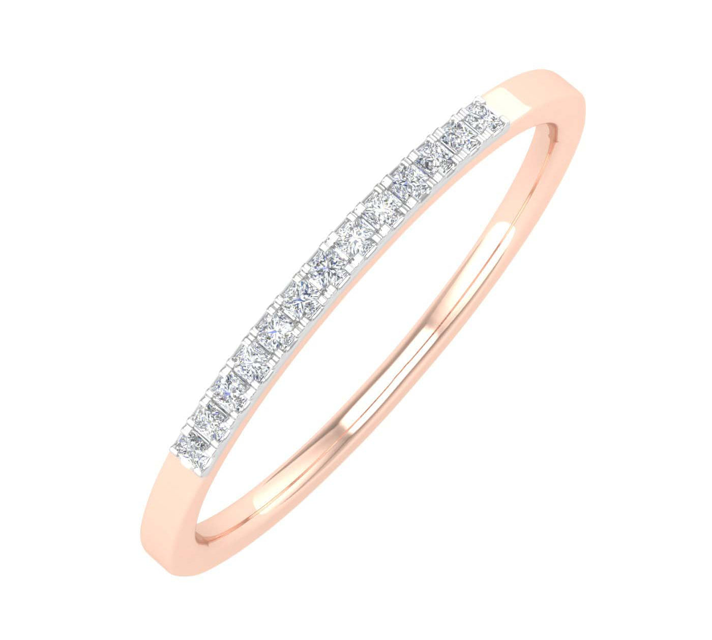 1/10 cttw Diamond Stackable Anniversary Ring in Gold - IGI Certified