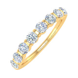 1 Carat Diamond Wedding Band Ring in Gold - IGI Certified