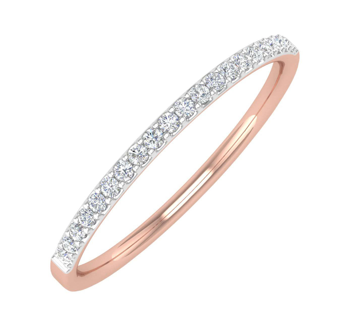 1/10 cttw Diamond Stackable Anniversary Ring in Gold - IGI Certified