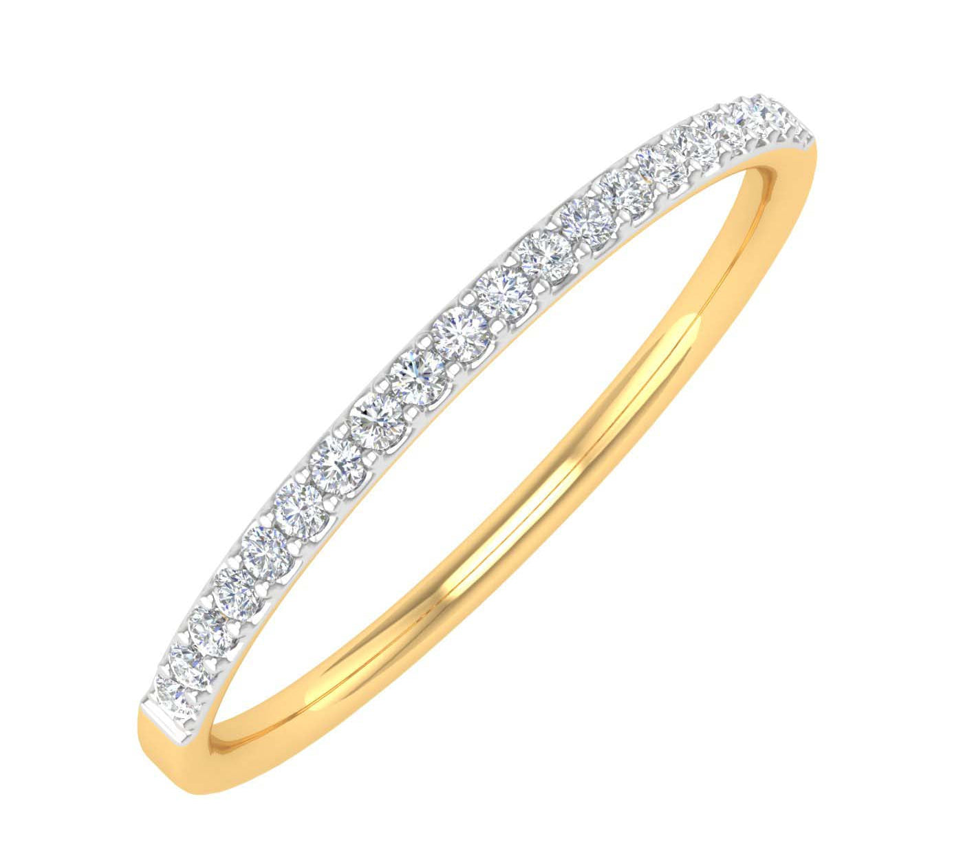 1/10 cttw Diamond Stackable Anniversary Ring in Gold - IGI Certified