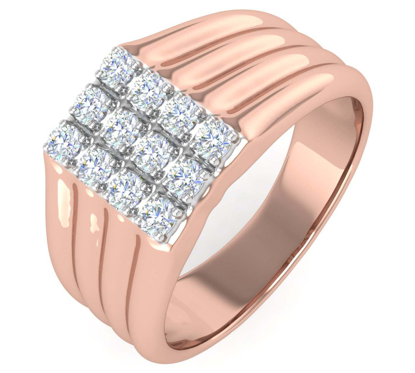0.40 Carat Men's Diamond Wedding Band Ring in Gold