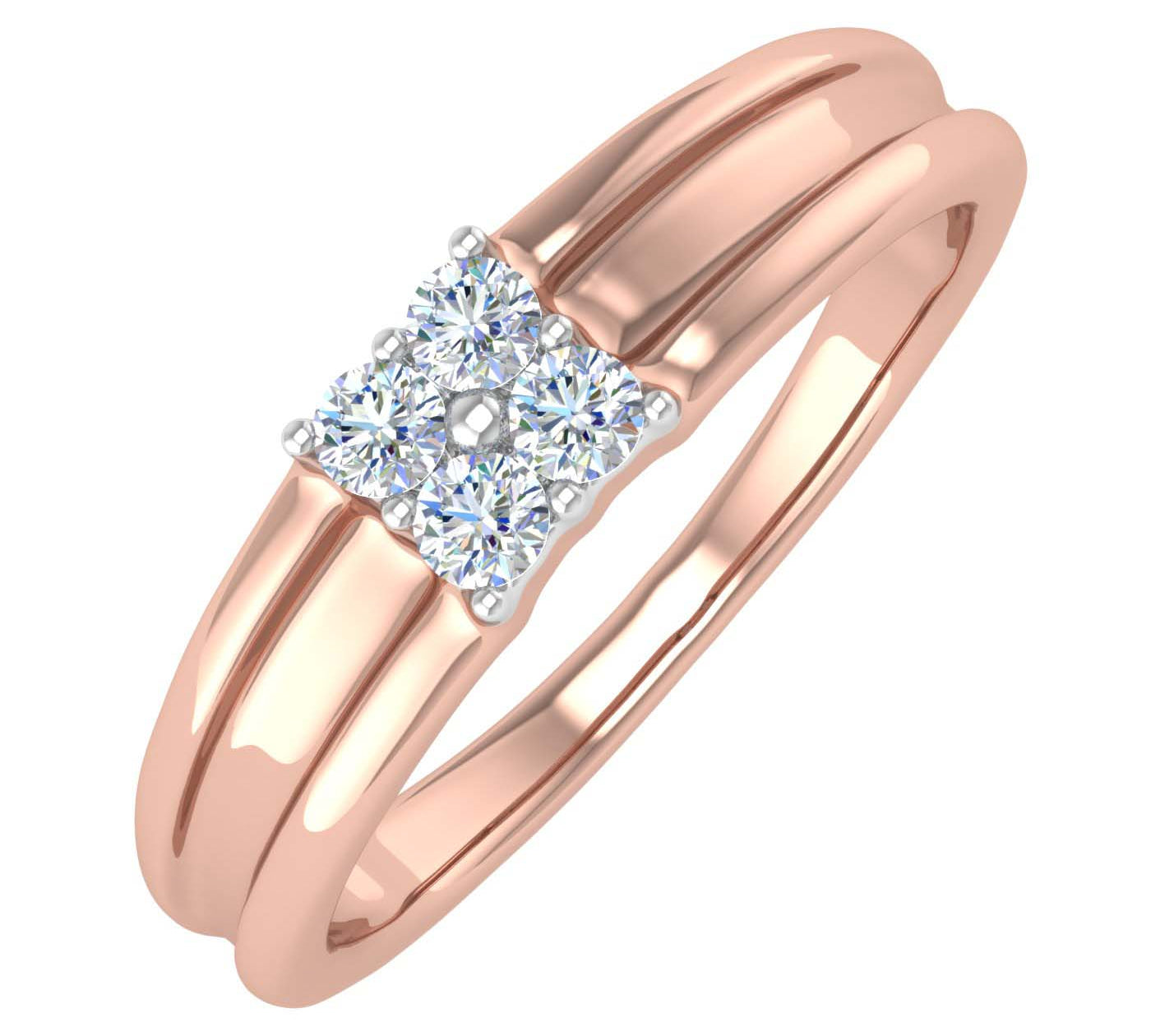 1/5 Carat Men's Diamond Wedding Band Ring in Gold