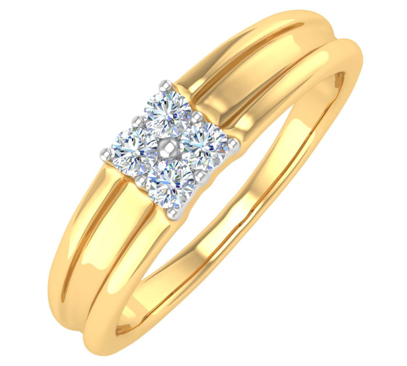 1/5 Carat Men's Diamond Wedding Band Ring in Gold