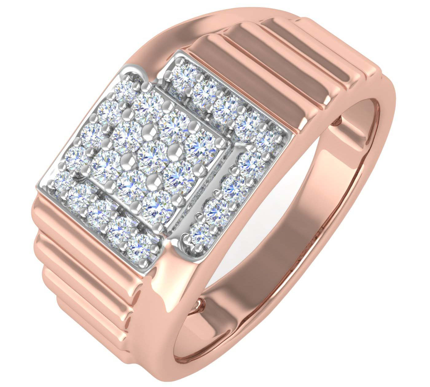1/2 Carat Men's Diamond Wedding Band Ring in Gold