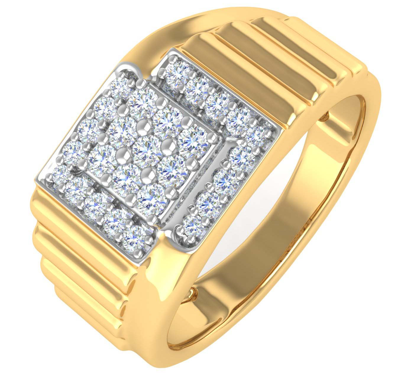 1/2 Carat Men's Diamond Wedding Band Ring in Gold