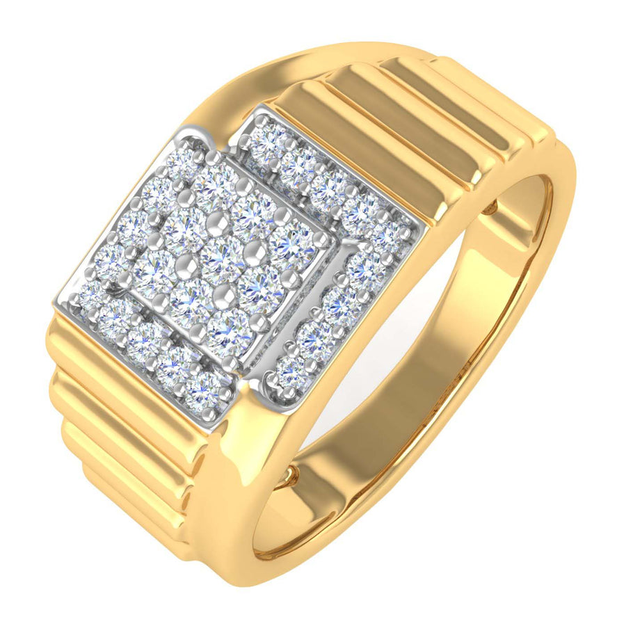 1/2 Carat Men's Diamond Wedding Band Ring in Gold