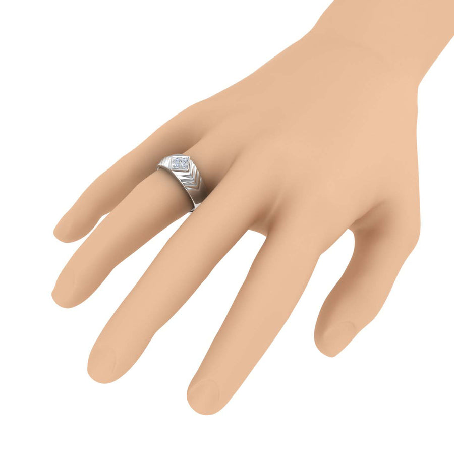 0.15 Carat Men's Diamond Wedding Band Ring in Gold