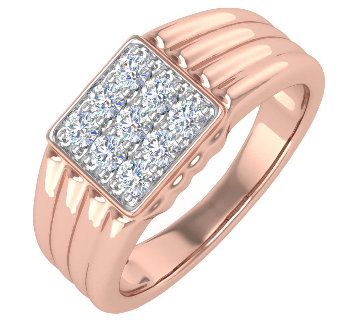 1/3 Carat Men's Diamond Wedding Band Ring in Gold