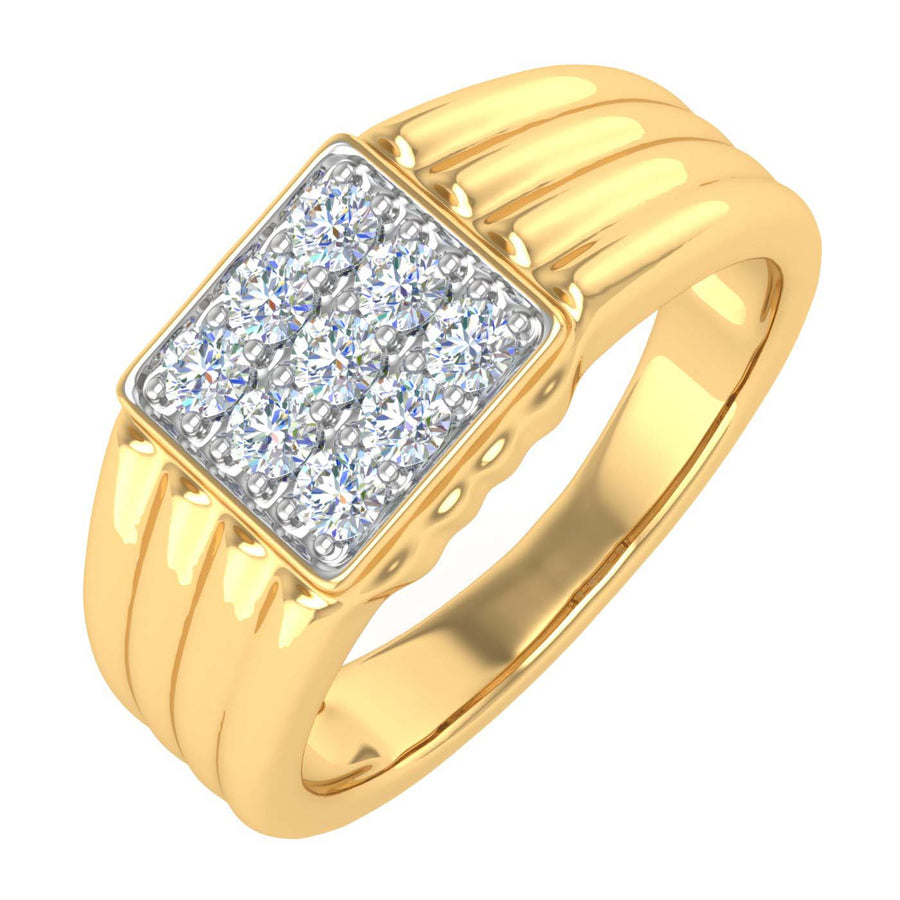 1/3 Carat Men's Diamond Wedding Band Ring in Gold
