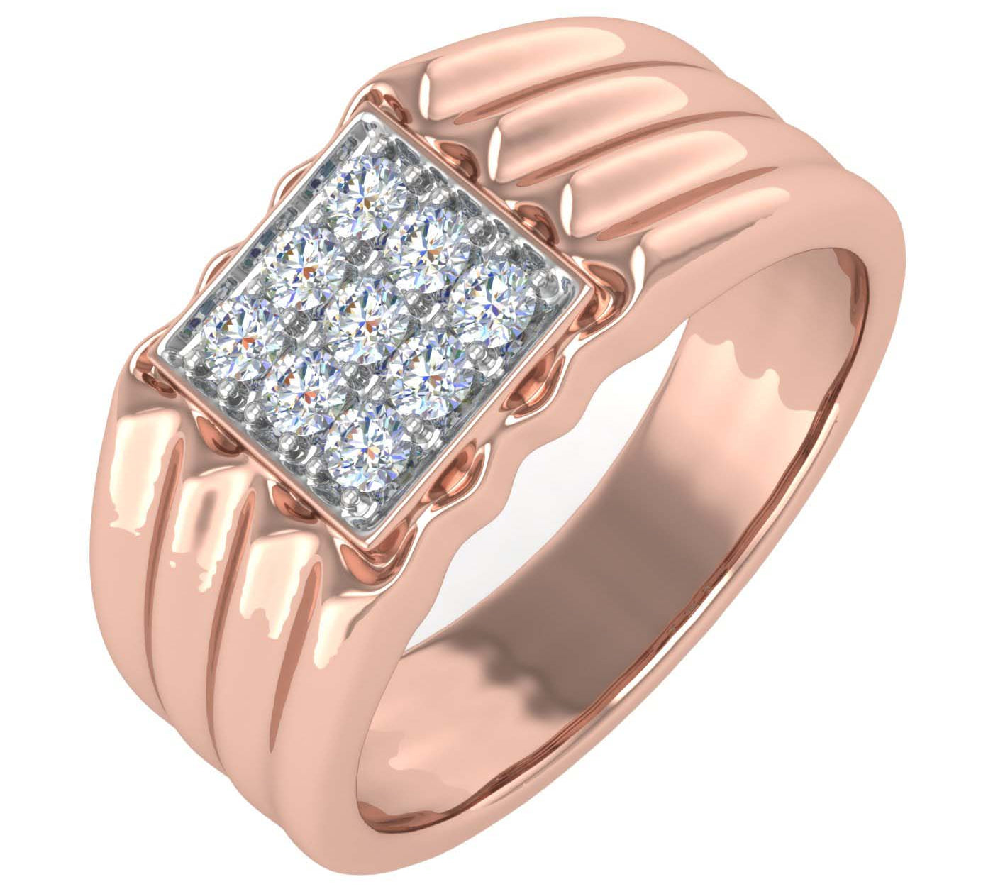 1/3 Carat Men's Diamond Wedding Band Ring in Gold