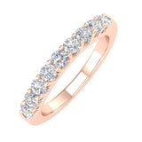 1/2 Carat Natural Diamond Wedding Band Ring in Gold - IGI Certified