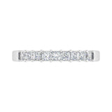 1/2 Carat Princess Cut Diamond Wedding Band Ring in Gold - IGI Certified