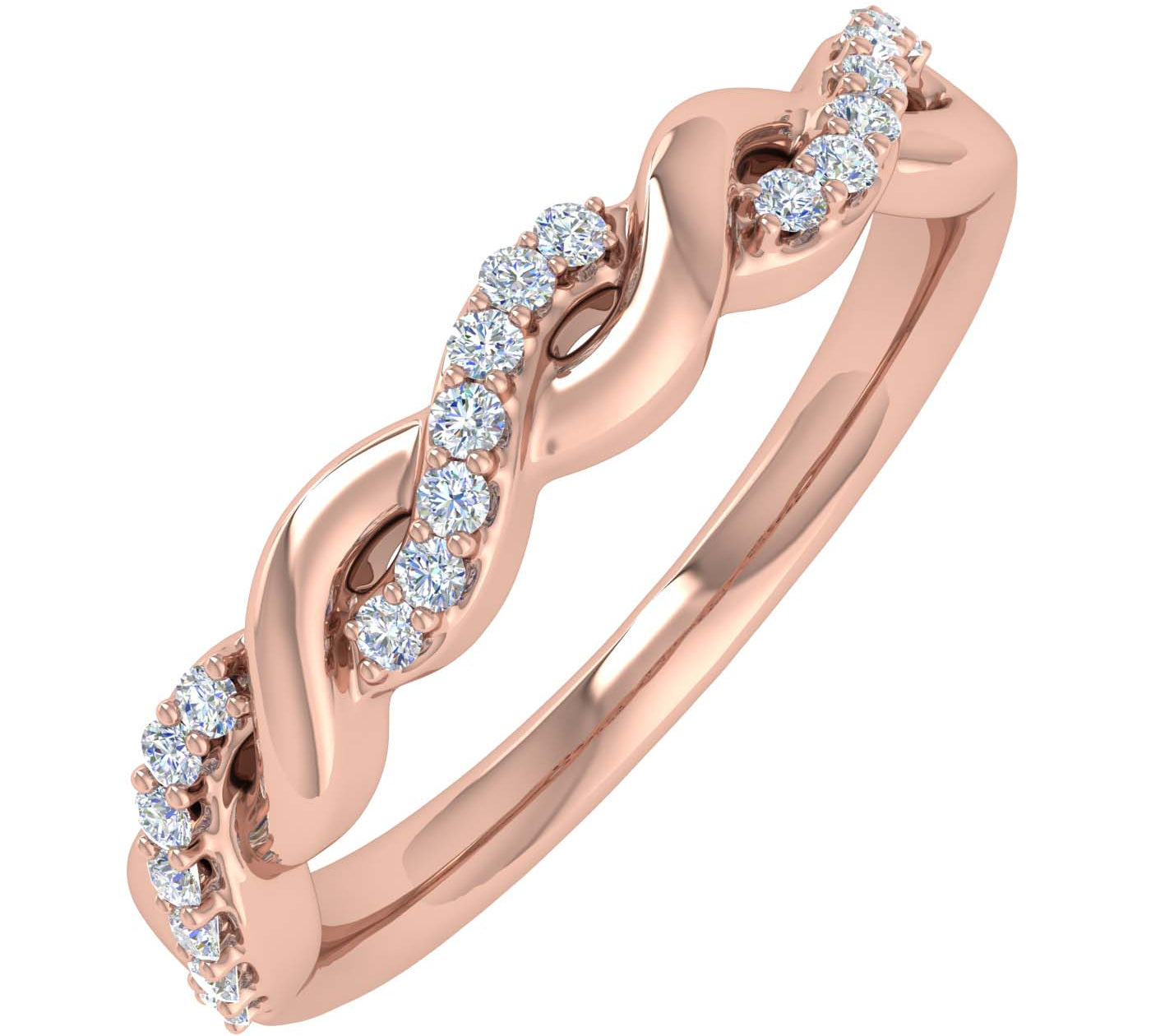 1/10 Carat Diamond Wedding Band Ring in Gold