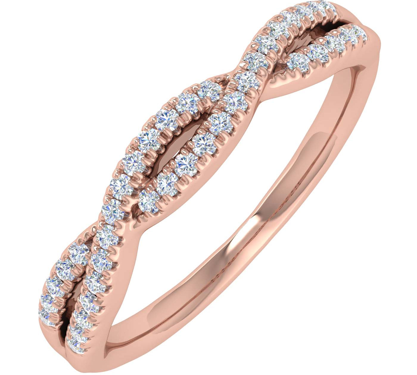 0.15 Carat Diamond Wedding Band Ring in Gold
