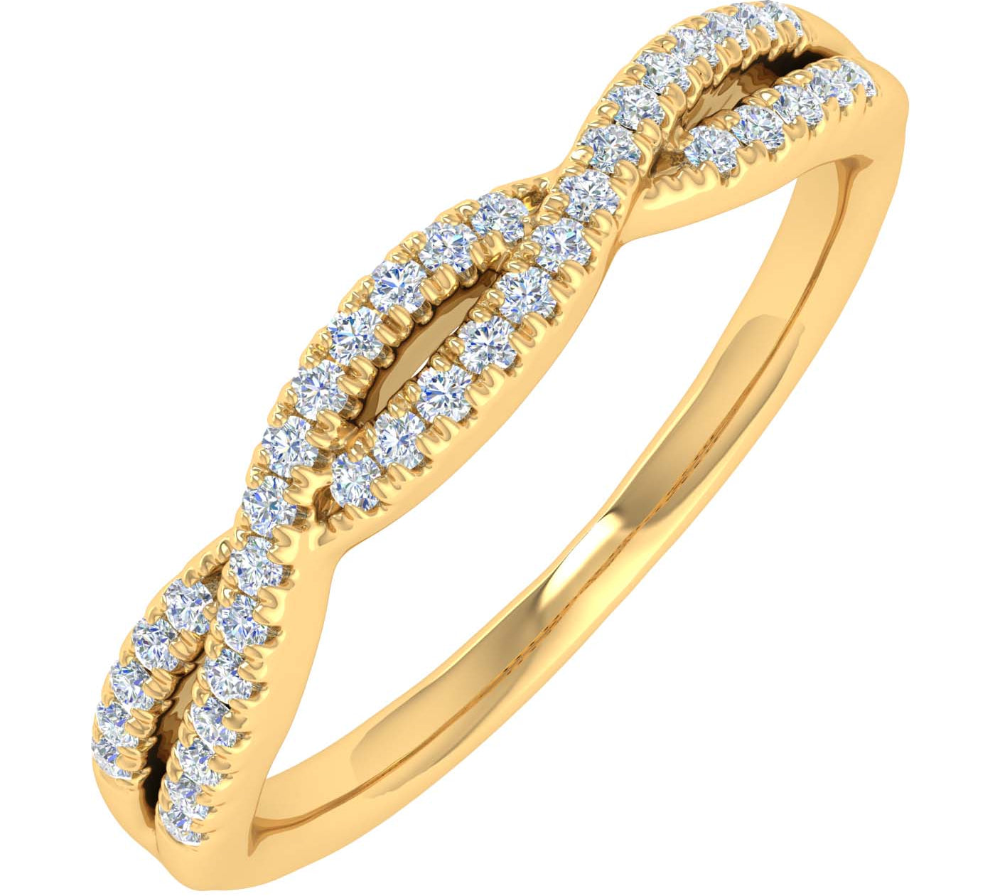 0.15 Carat Diamond Wedding Band Ring in Gold