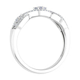 1/5 Carat Prong Set Diamond Twisted Wedding Band Ring in Gold - IGI Certified
